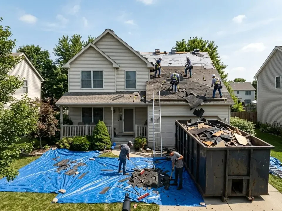 roof-replacement-debris-remova-004 — frequently asked questions, Cheapest Dumpster Rentals in Tremont, IL